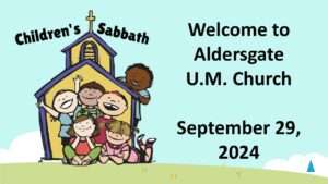 Bulletin for Sunday, September 29, 2024: Children's Sabbath