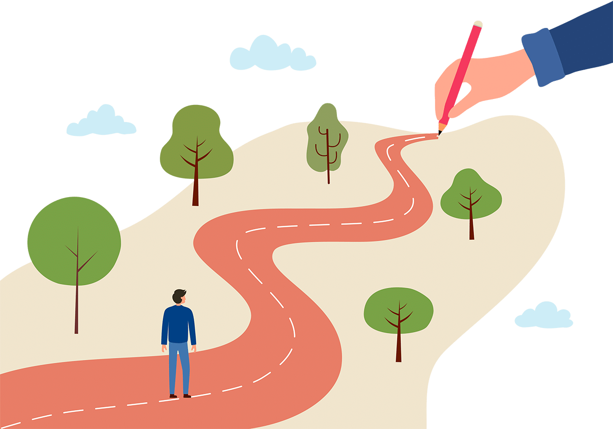 image of a man on a path